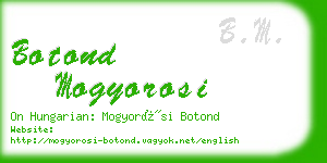 botond mogyorosi business card